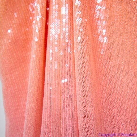 NEW Eloquii Ombre Sequin Midi Dress Orange Pink, size 22 - Picture 7 of 16